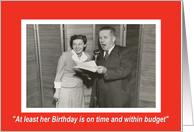 Business Birthday for Her - Retro card