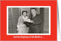 Employee of the month - Retro card