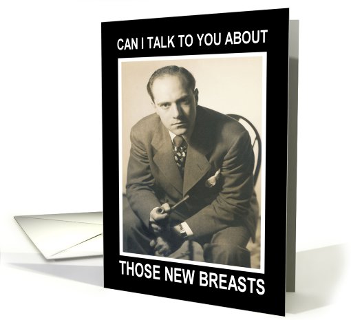 Congratulations Breasts Boobs - Retro Funny card (438503)