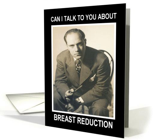 Get Well Breast Reduction - Retro Funny card (438530)