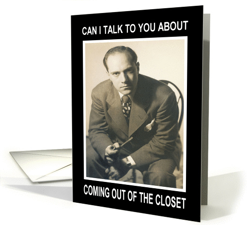 Gay - Out of the Closet Congratulations - Retro Funny card (438635)
