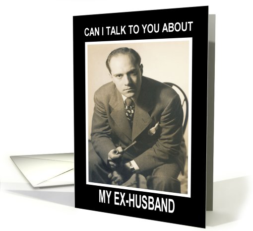 EX-HUSBAND Birthday - Retro Funny card (440758)