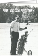 BIRTHDAY Golf - Retro Funny card