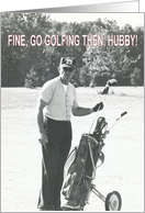Father’s Day Golf for Husband - Retro Funny card