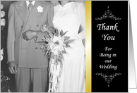 Thank You Wedding Party - CLASSY BLACK card