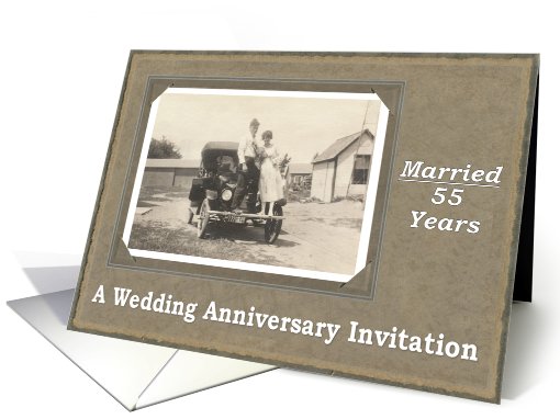 55th Anniversary Invitation - Vintage card (445194)
