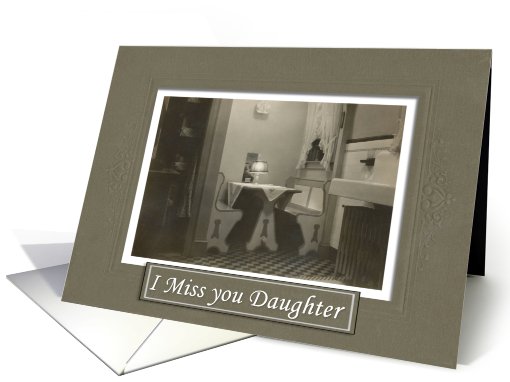 Miss You Daughter - Vintage card (449466)