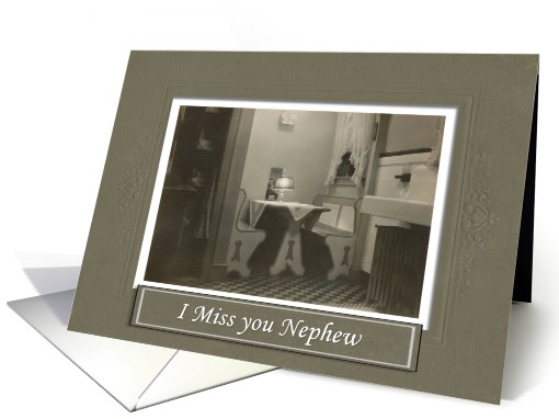 Miss You Nephew - Vintage card (449490)
