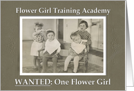 WANTED: Flower Girl - niece card