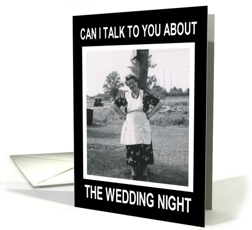 Bridal Shower Wedding Night congratulations - Funny card (490671)