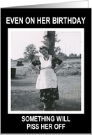 Sister Birthday - Funny card
