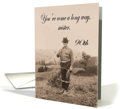 90th Birthday for him - humor card (491658)