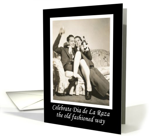 Dia de La Raza Celebration - Retro card (496942)