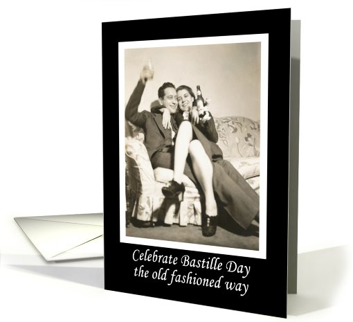 Celebrate Bastille Day - Retro card (496981)