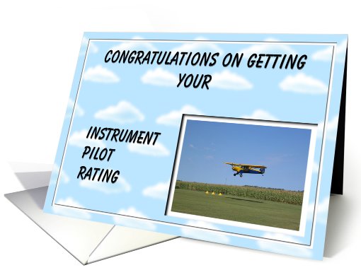 INSTRUMENT PILOT Congratulations card (504561)