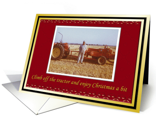 Farmer Ag Christmas Holiday thank You card (506434)