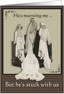 Bridesmaid - Stuck with us card