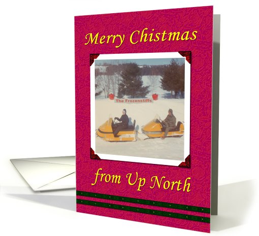 Snowmobile Fun Across the Miles - Christmas Holiday - FUNNY card