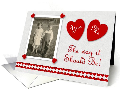 Custom Valentine Photo Card - Retro card (536566)