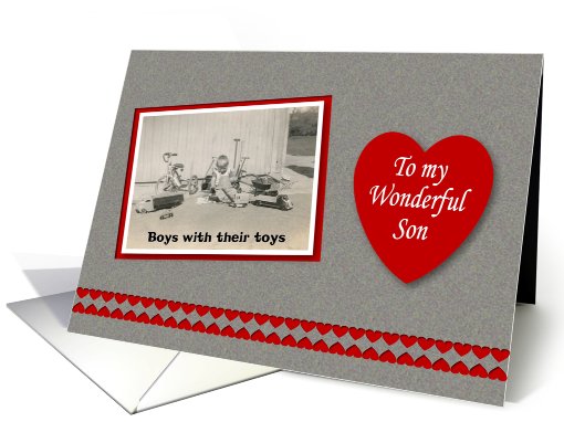 Valentine's Day Son - Boy Toys card (537019)