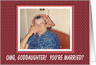 Goddaughter Marriage wedding Congratulations - FUNNY card