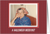 Halloween Marriage wedding Congratulations - FUNNY card