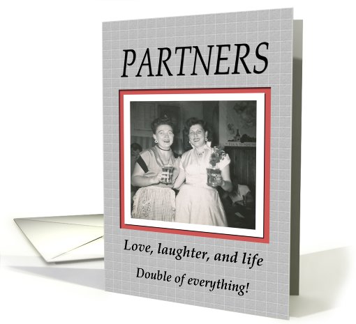 Lesbian Partner Love Romance - FUNNY card (567837)