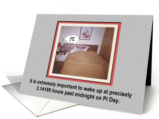 Pi Day in bed - FUNNY card (576457)