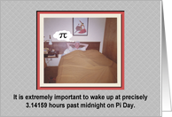 Pi Day in bed - FUNNY card