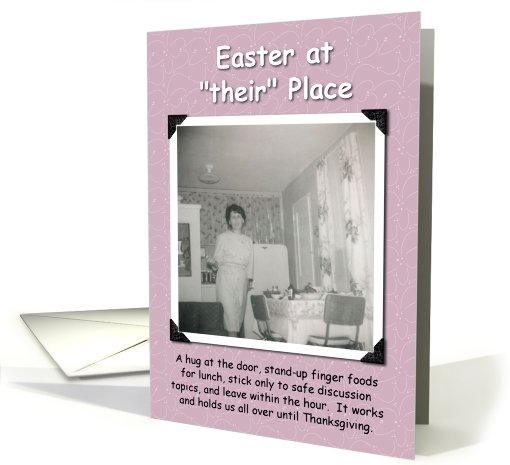 Easter at Their Place - FUNNY RETRO card (580154)