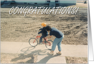 Two Wheel Bike Rider Congratulations card