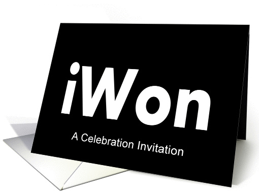 Won Winning Celebration invitation card (584880)