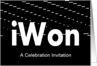 Won Winning Celebration invitation card