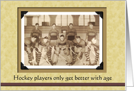 Birthday Hockey Vintage Funny card