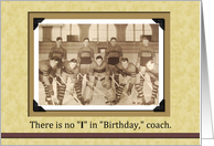 Coach Birthday Hockey Vintage Funny card