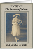Matron of Honor - Best Friend - Nostalgic card