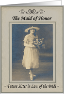 Maid of Honor - Future Sister in Law - Nostalgic card