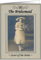 Bridesmaid - Sister - Nostalgic card