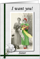 Boring Sister Bridesmaid - FUNNY card