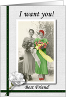 Boring Best Friend Matron of Honor - FUNNY card