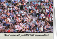 Good Luckband audition- Crowd card