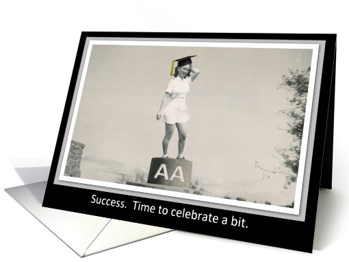 Associate of Arts Graduation Party invitation - Funny Retro girl card