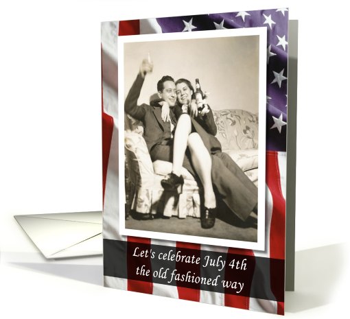 4th of July Retro - FUNNY card (815404)