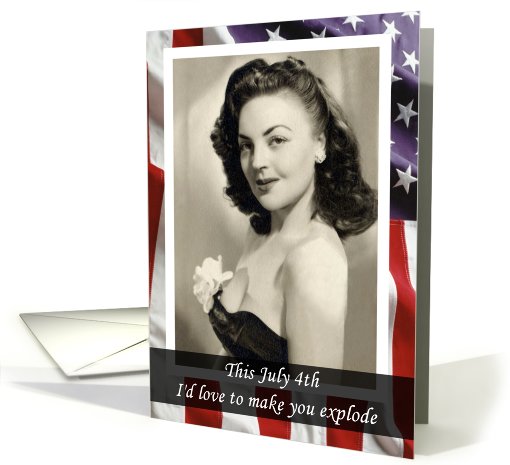 Sexy 4th of July Retro - FUNNY card (815419)