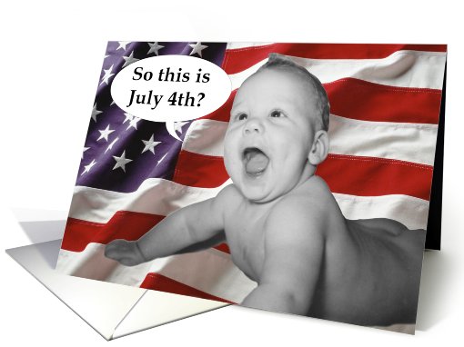 Invitation 4th of July Retro - FUNNY card (815473)