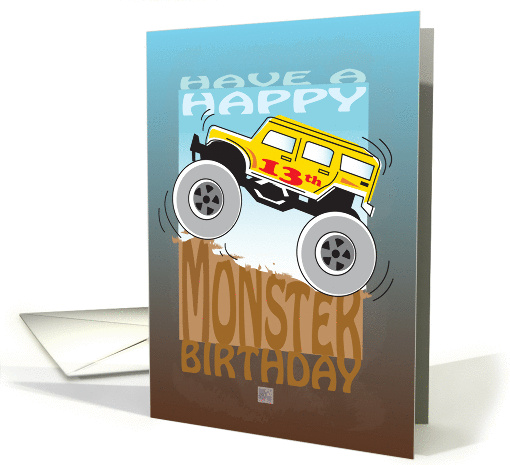 Happy 13th Birthday, Monster Truck card (1003679)