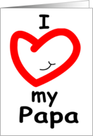 Grandparents Day Papa Love Heart From Child card