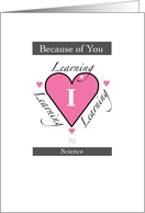 Thank You Science Teacher card