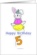 Happy Fifth Birthday card