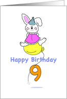Happy Ninth Birthday card